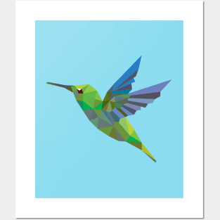 Humming bird lowpoly Posters and Art